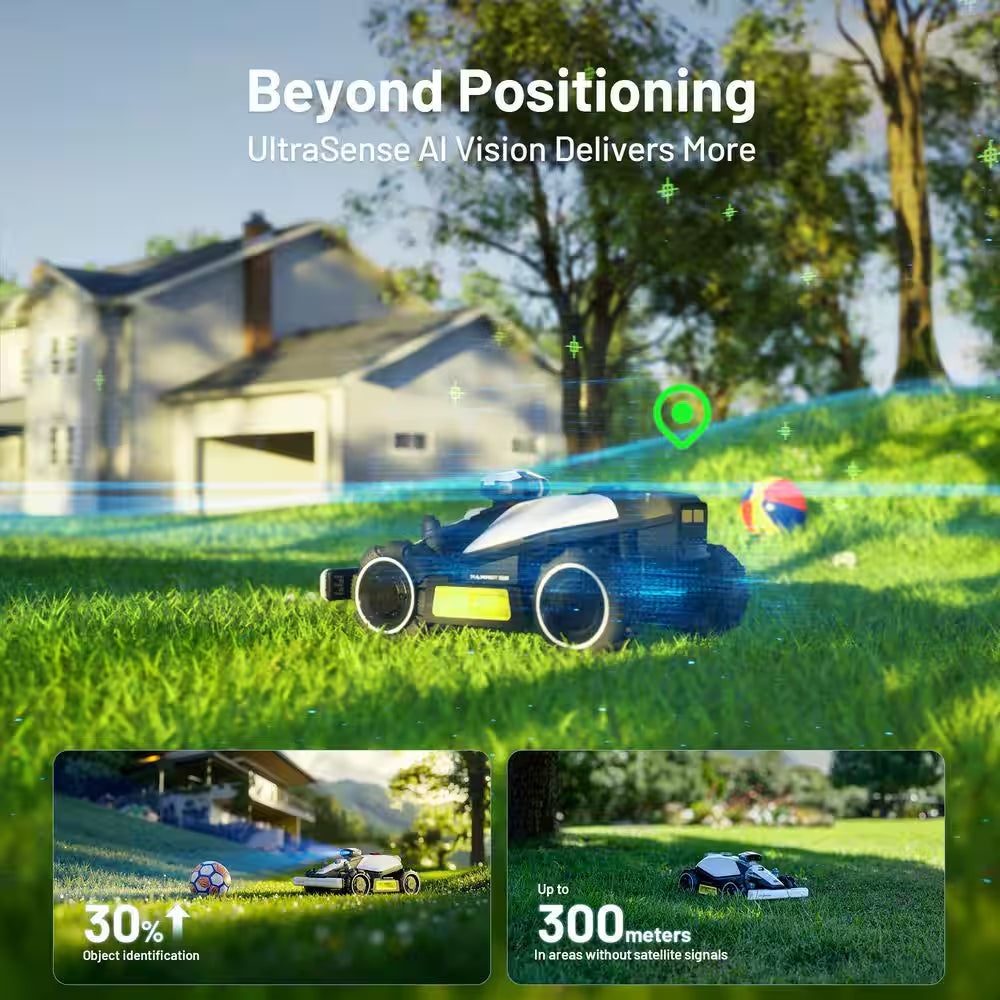 Luba Mini AWD 7.9 In. RTK Robot Lawn Mower (1/3 Acre) Adjustable Cutting Height (2.2 In. - 4 In.) All Terrain, AI Vision