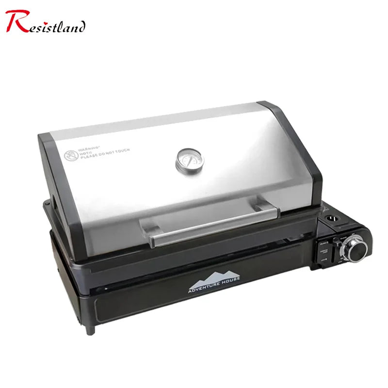 Camping Multi Gas Grill Portable BBQ Stove Grill Folding Charcoal Outdoor Stainless Steel Grill Cooking Picnic Barbecue Tools