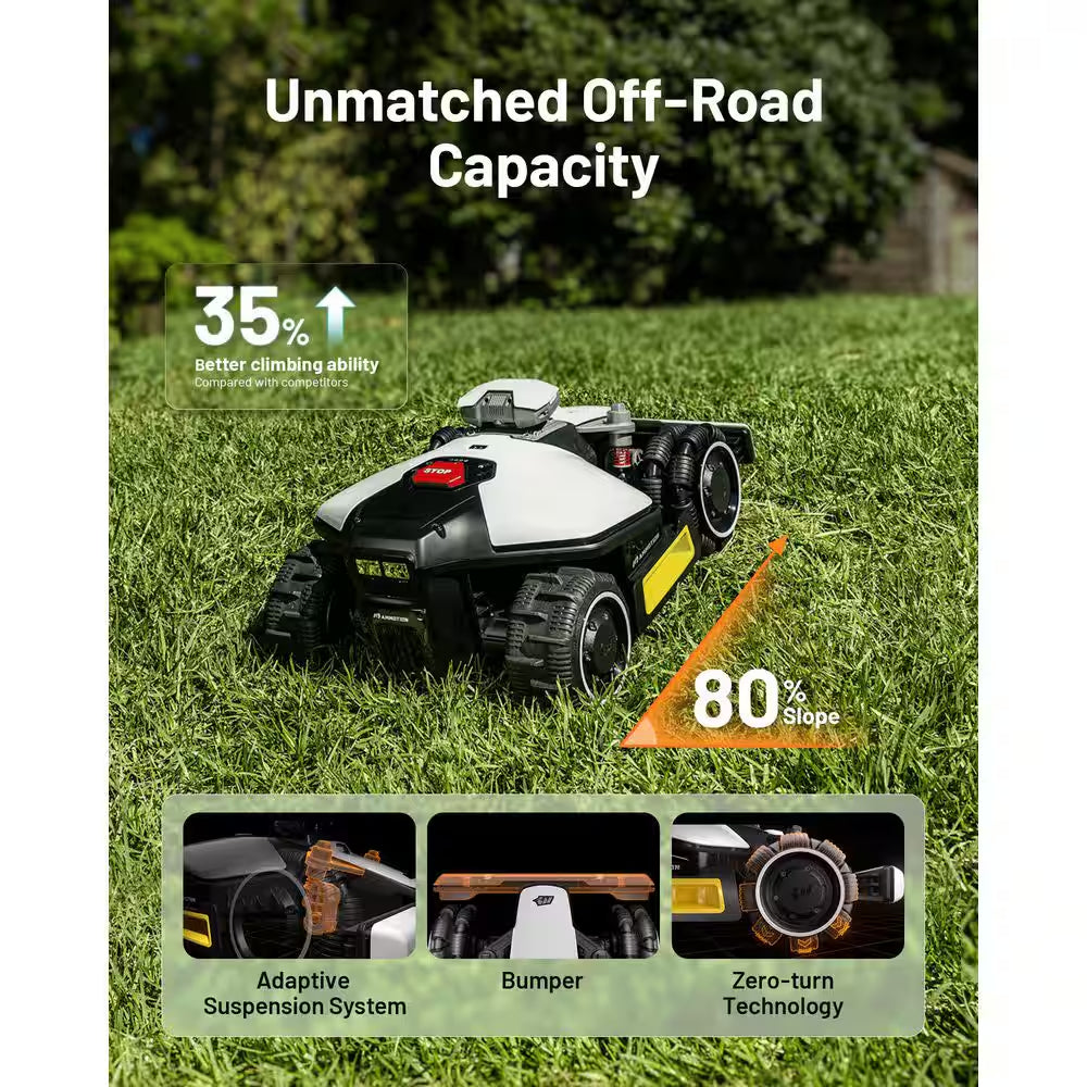 Luba Mini AWD 7.9 In. RTK Robot Lawn Mower (1/4 Acre) Adjustable Cutting Height (2.2 In. - 4 In.) All Terrain, AI Vision